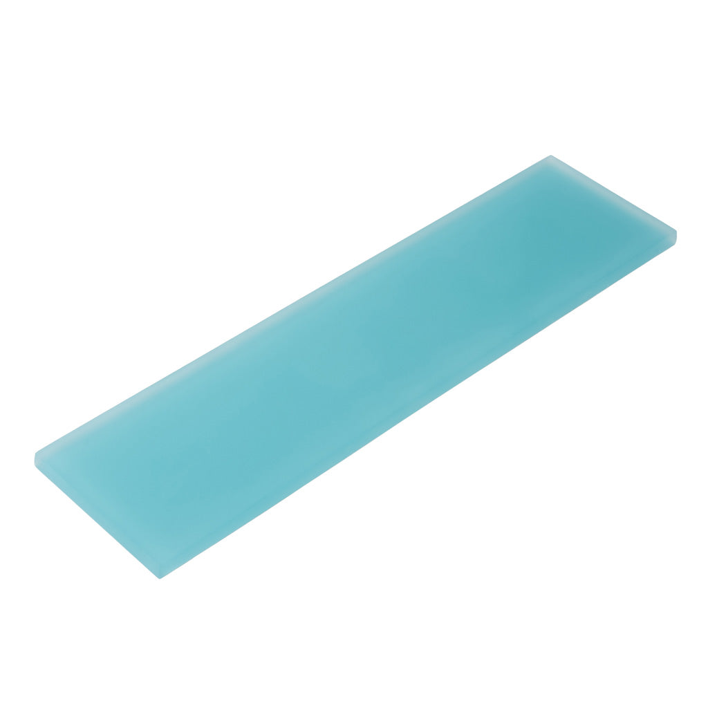 20 pack Sky Blue 3 in. x 12 in. Matte Finished Glass Subway Floor and Wall Tile (5 sq ft/case) - Sample