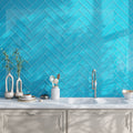 Sapphire Blue 4x16 Glossy Subway Glass Tile (12 pack, 5.33 sq ft/case)