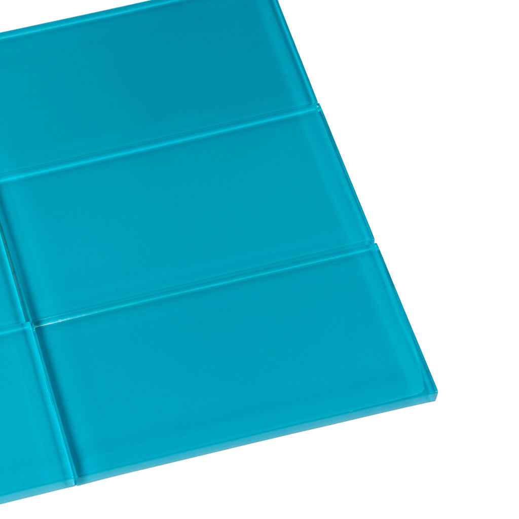 3x6 Sapphire Blue Glass Tile