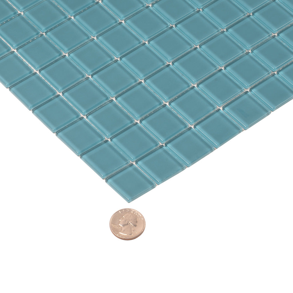Sapphire Blue 12x12 Glossy Square Glass Mosaic Tile (10 pack, 9.67 sq ft/case) - Sample