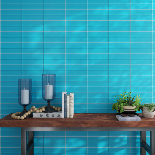 Sapphire Blue 3x12 Matte Subway Glass Tile (20 pack, 5 sq ft/case)