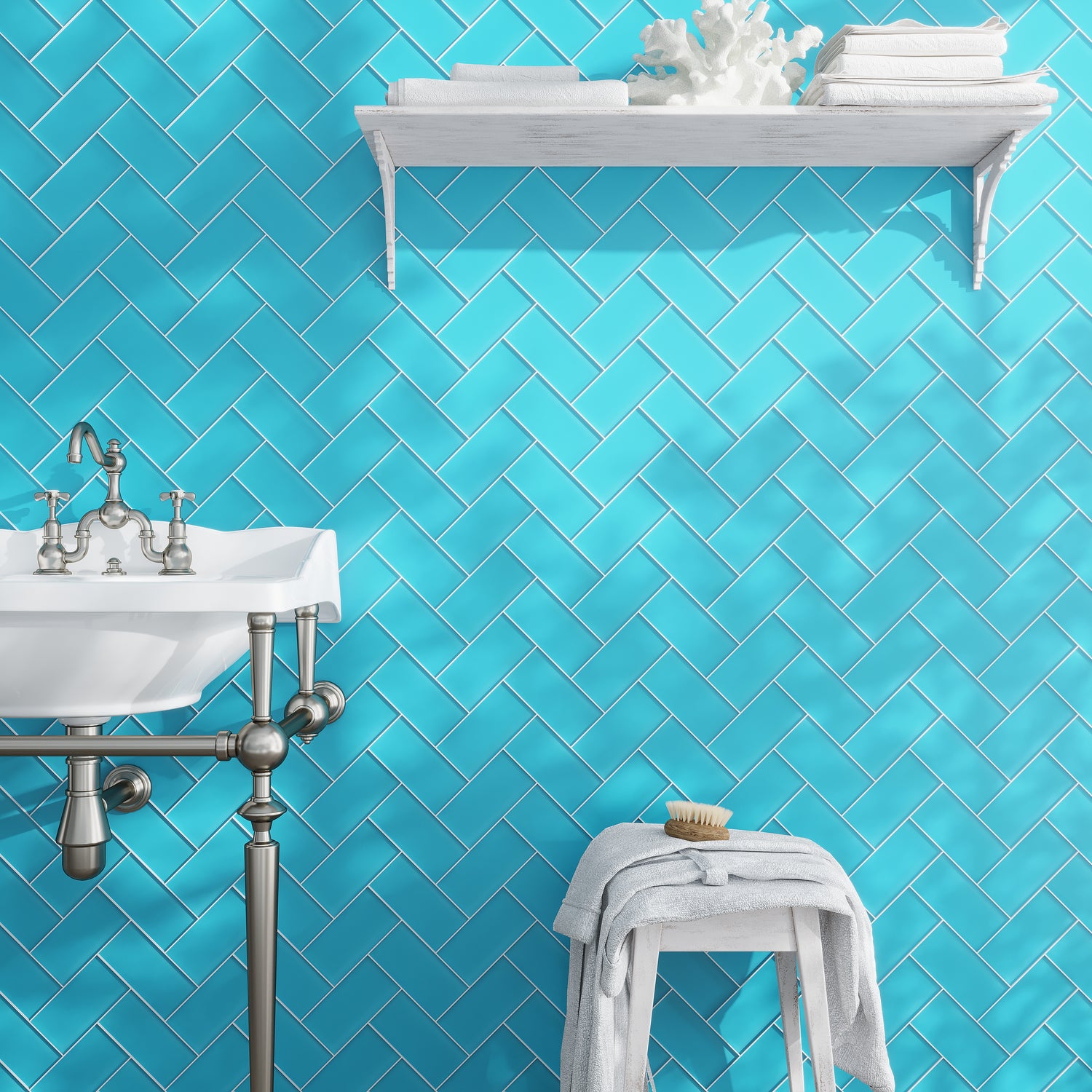 Sapphire Blue 3x6 Matte Subway Glass Tile (40 pack, 5 sq ft/case)