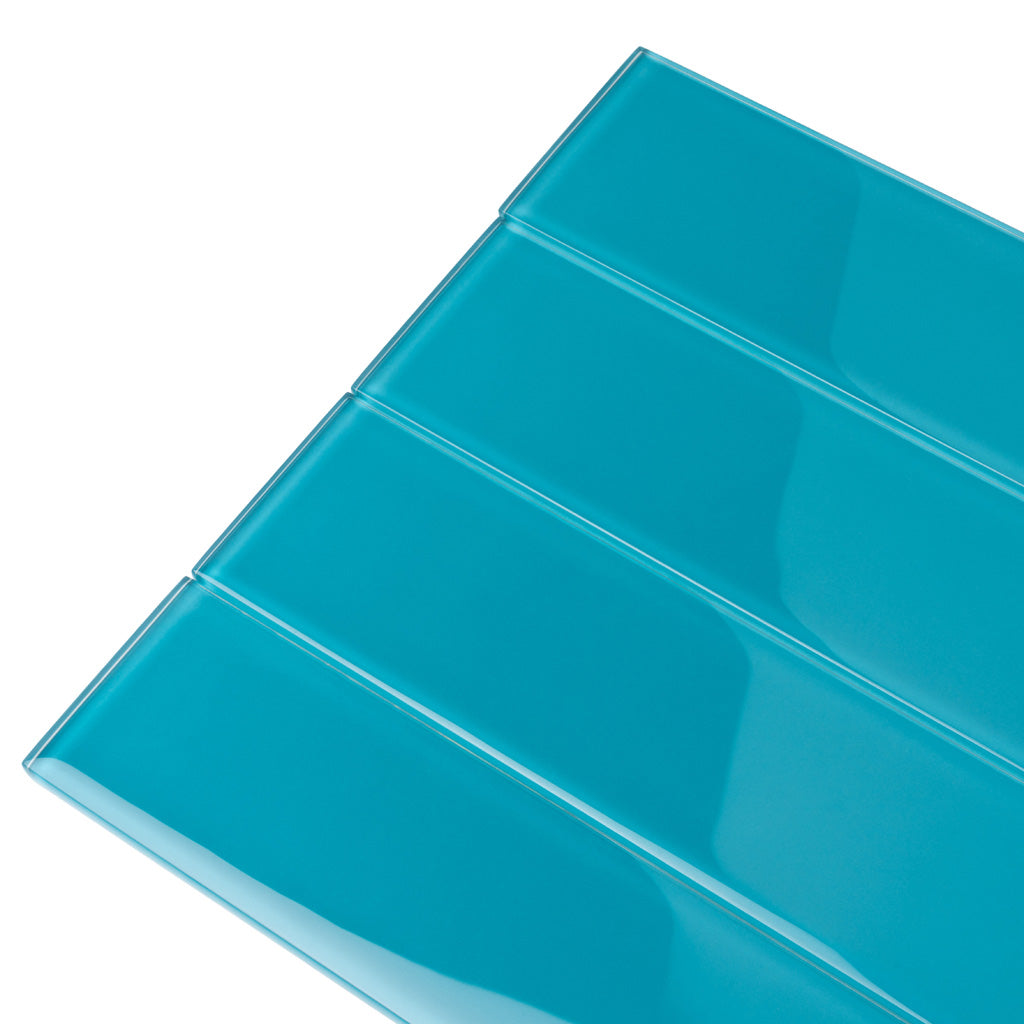 Sapphire Blue 3x12 Glossy Subway Glass Tile (20 pack, 5 sq ft/case) - Sample
