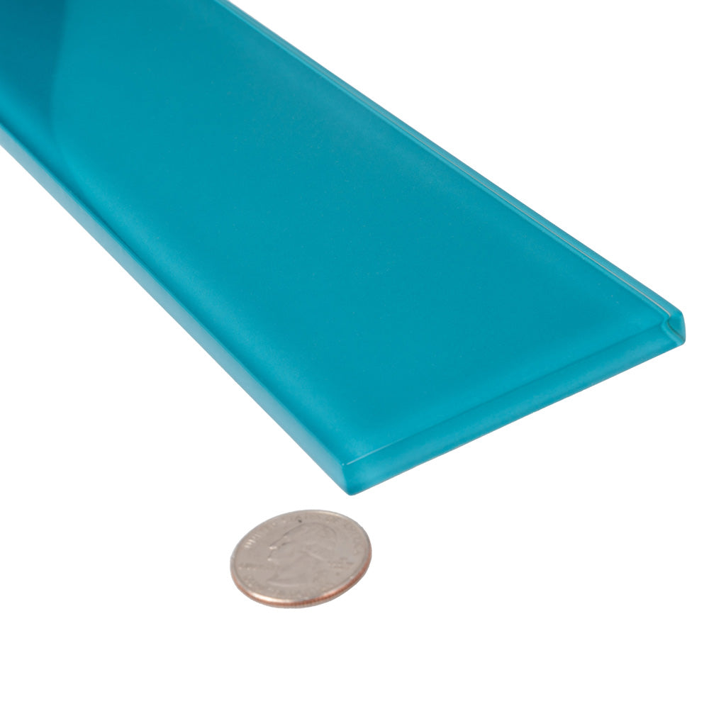 Sapphire Blue 3x12 Glossy Subway Glass Tile (20 pack, 5 sq ft/case) - Sample