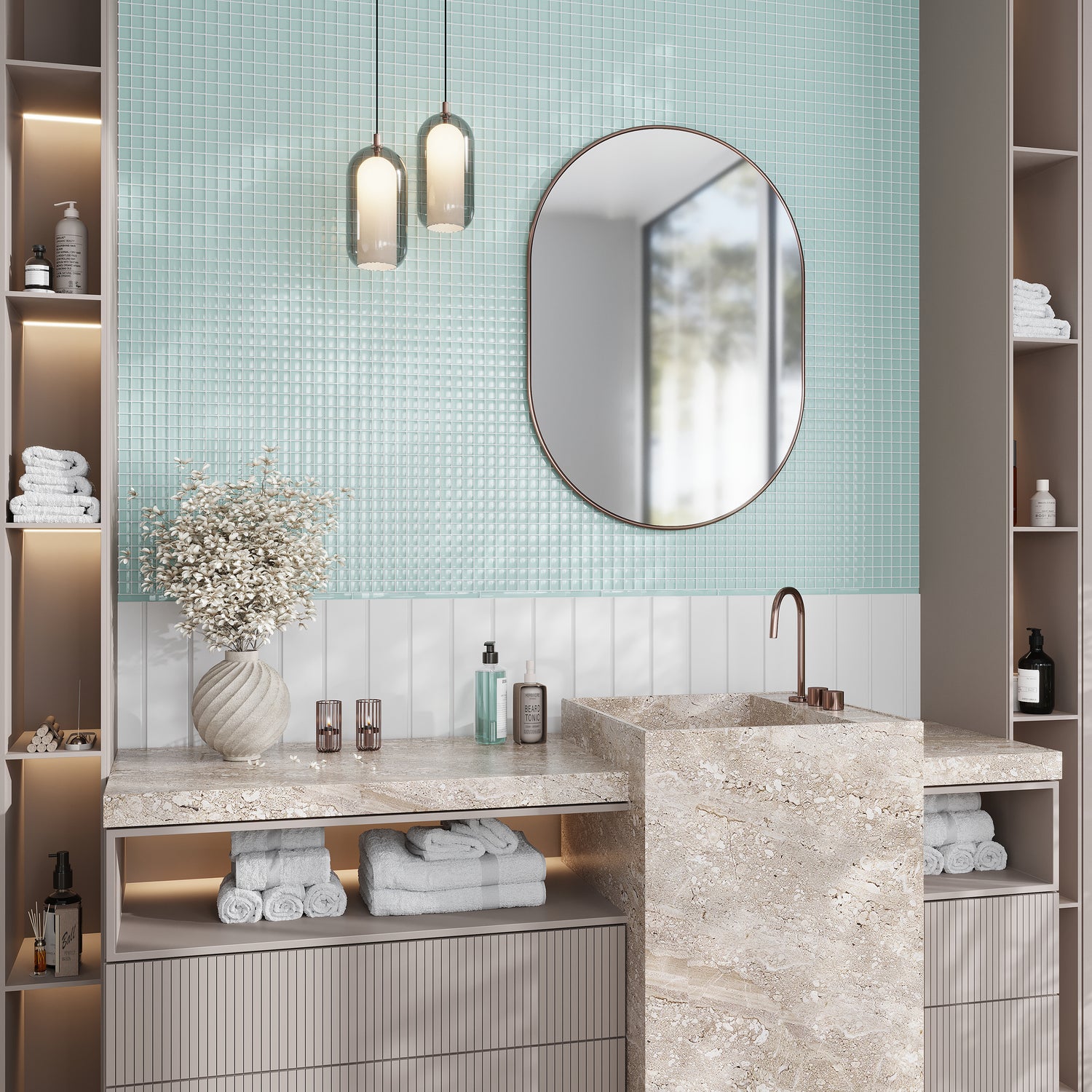 Blizzard Blue 12x12 Glossy Square Glass Mosaic Tile (10 pack, 9.67 sq ft/case)