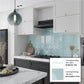 Blizzard Blue 0.5x12 Glossy Glass Pencil Tile Trim (10 pack, 0.5 sq ft/case) - Sample