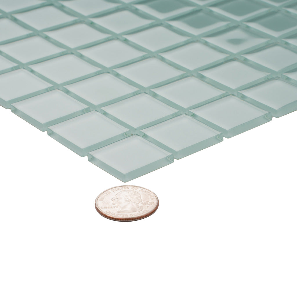 Blizzard Blue 12x12 Glossy Square Glass Mosaic Tile (10 pack, 9.67 sq ft/case) - Sample