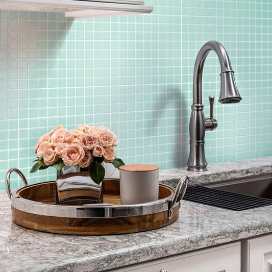 Blizzard Blue 12x12 Matte Square Glass Mosaic Tile (10 pack, 9.67 sq ft/case) - Sample