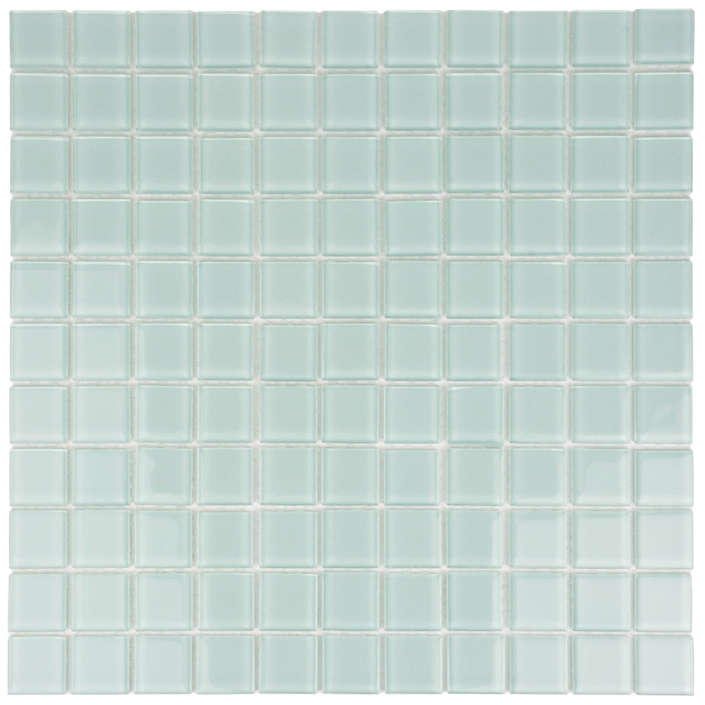 Blizzard Blue 12x12 Glossy Square Glass Mosaic Tile (10 pack, 9.67 sq ft/case) - Sample