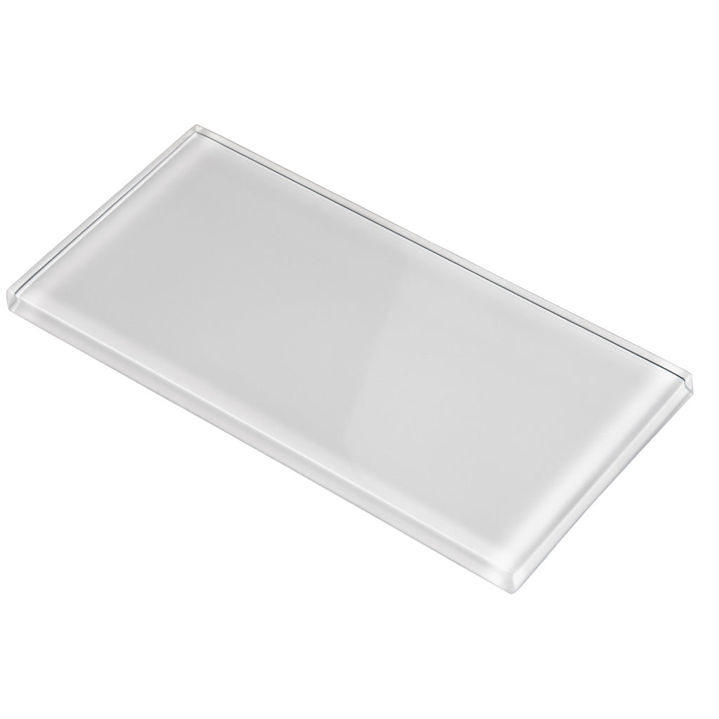 White 3x6 Glossy Subway Glass Tile (40 pack, 5 sq ft/case) - Sample