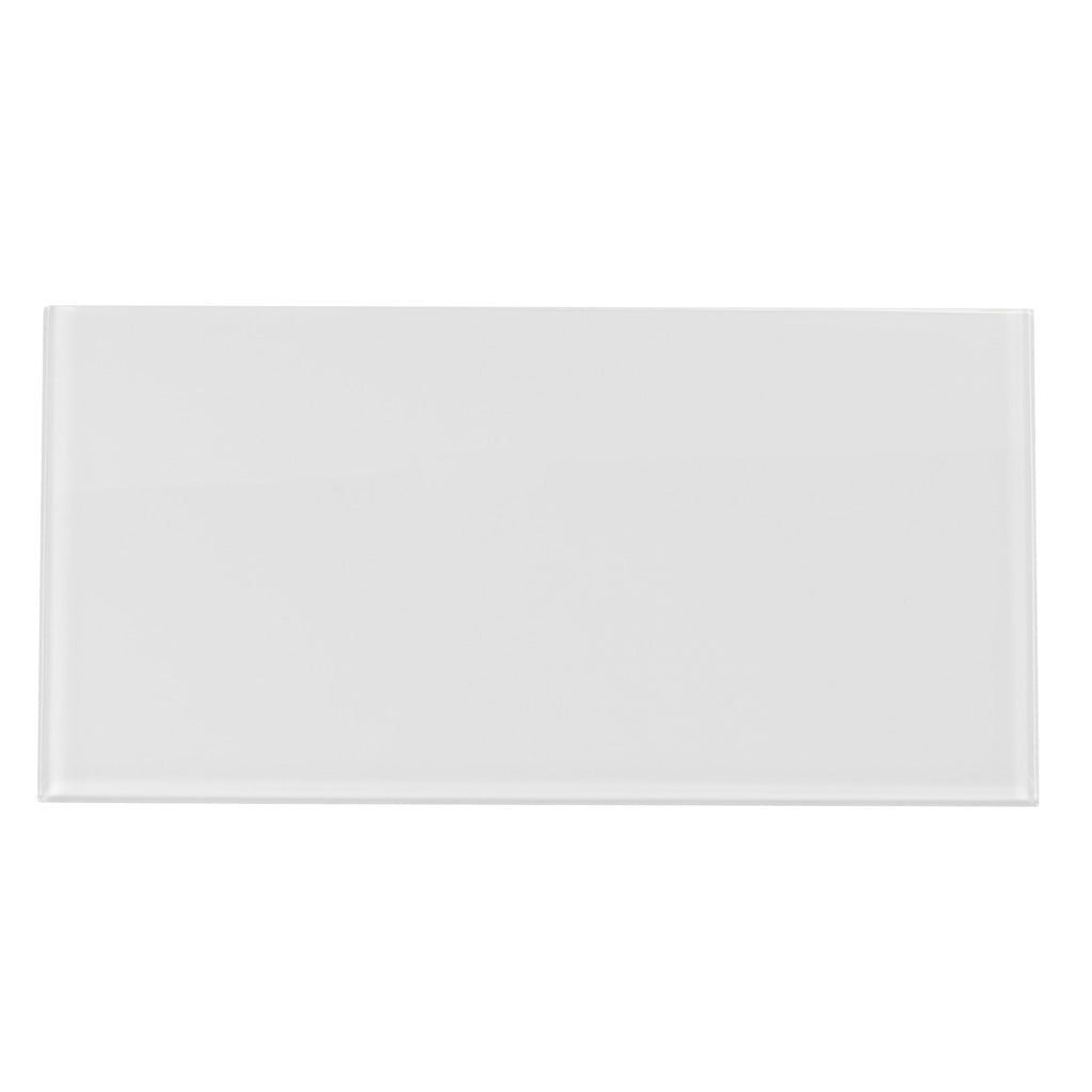 White 8x16 Glossy Subway Glass Tile (15 pack, 13.33 sq ft/case) - Sample