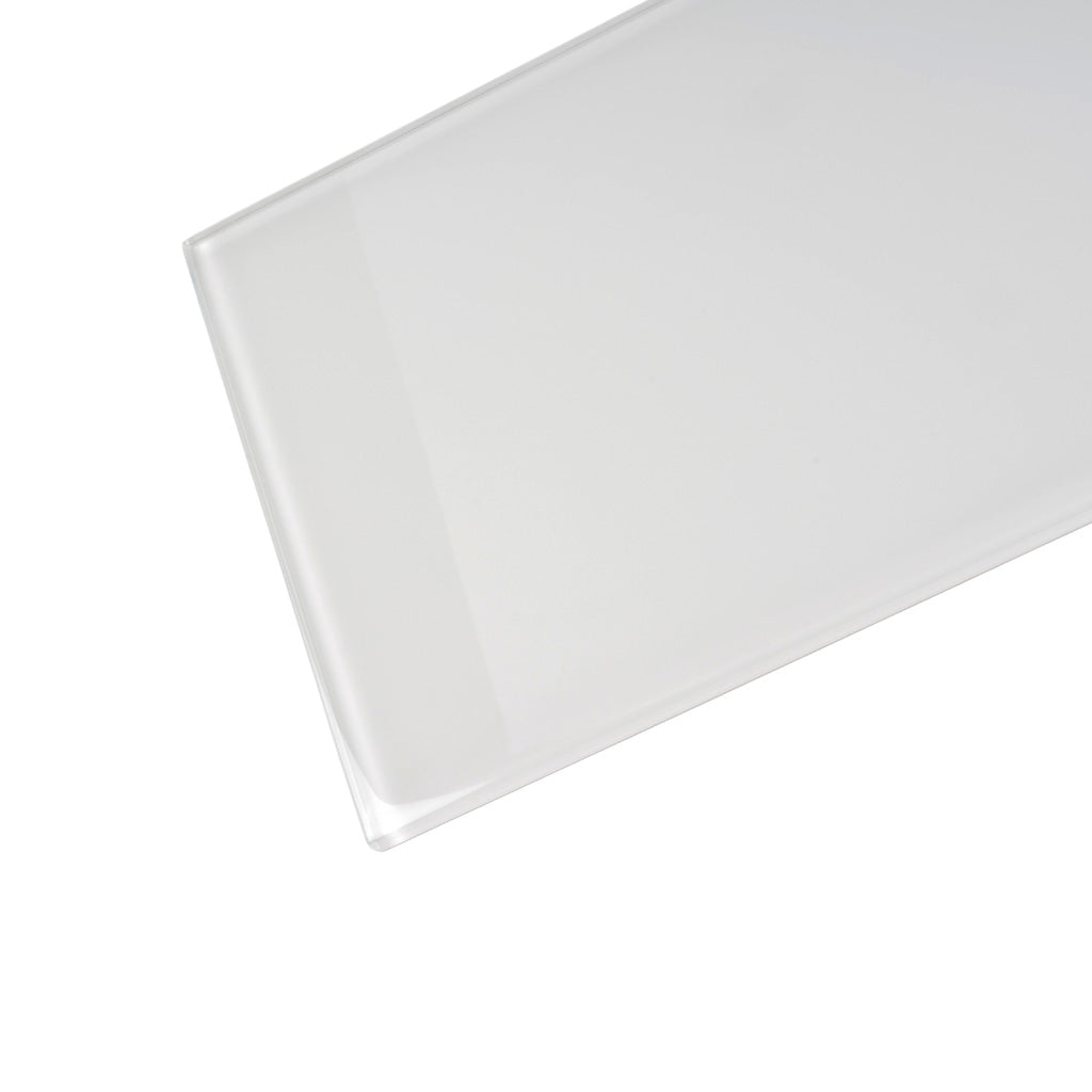 8x16 White Glass Subway Tile