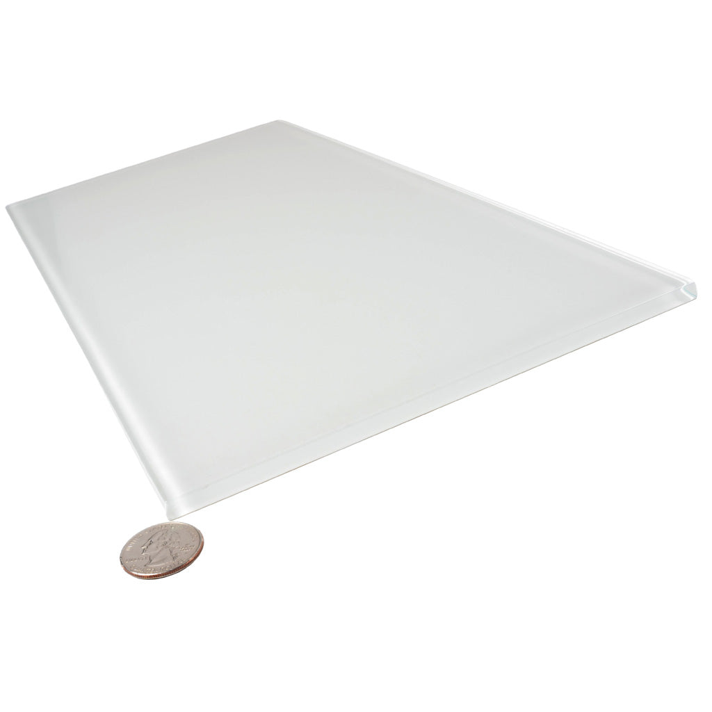 8x16 White Glass Tile