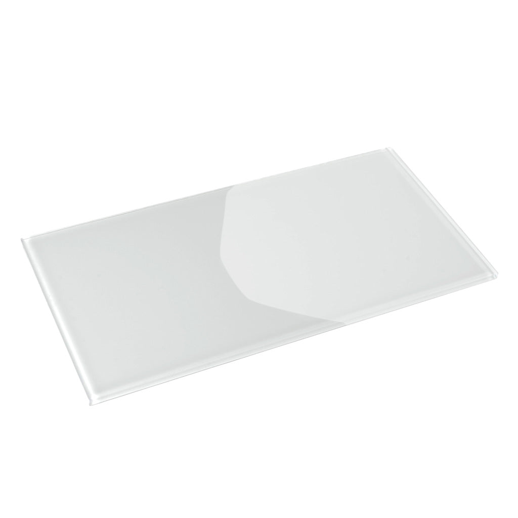 White 8x16 Glossy Subway Glass Tile (15 pack, 13.33 sq ft/case) - Sample