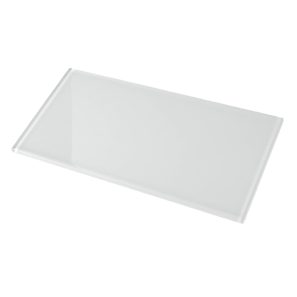 White 8x16 Glossy Subway Glass Tile (15 pack, 13.33 sq ft/case) - Sample
