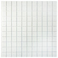 Sample - White 12x12 Matte Square Glass Mosaic Tile (10 pack, 9.67 sq ft/case)