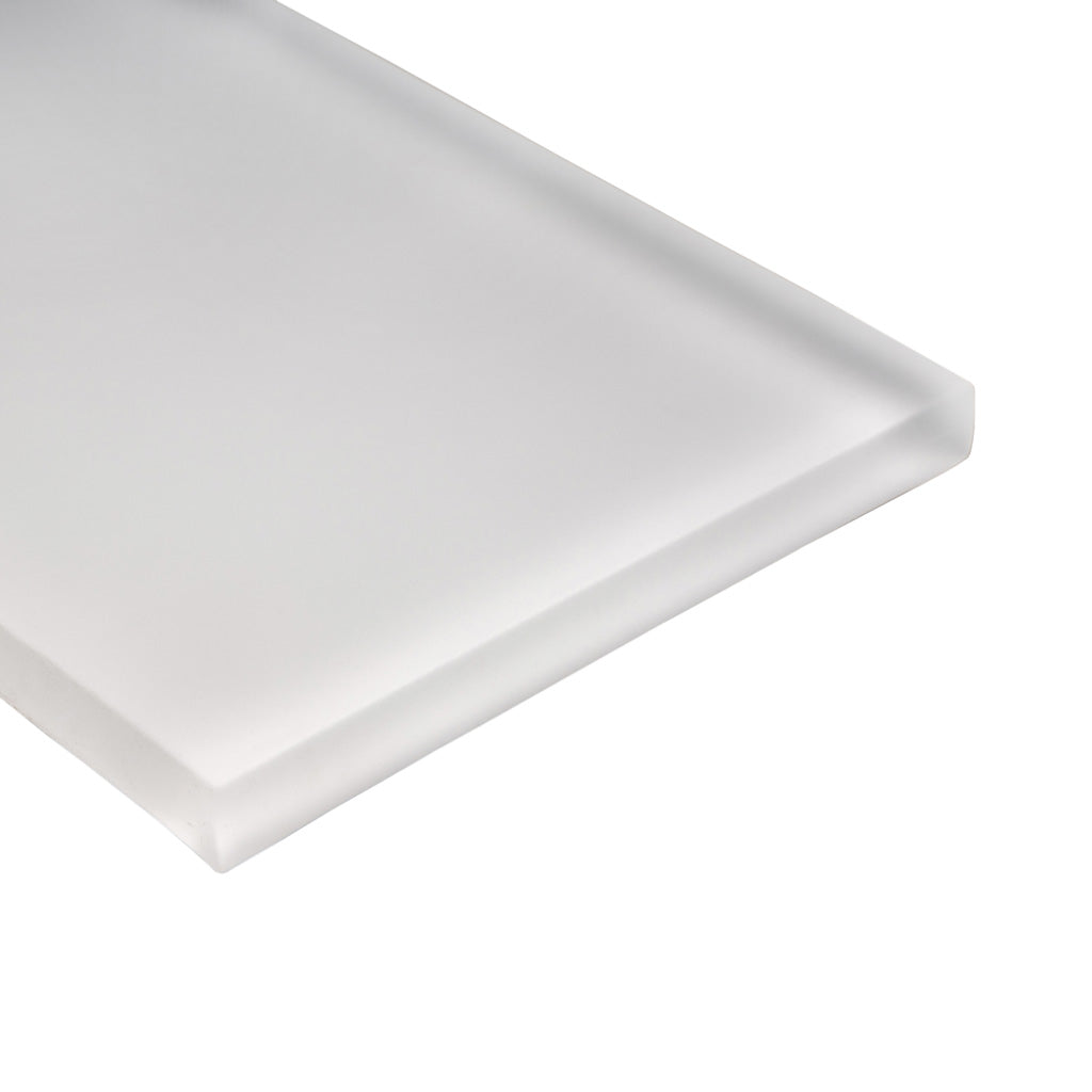 White 3x6 Matte Subway Glass Tile (40 pack, 5 sq ft/case) - Sample