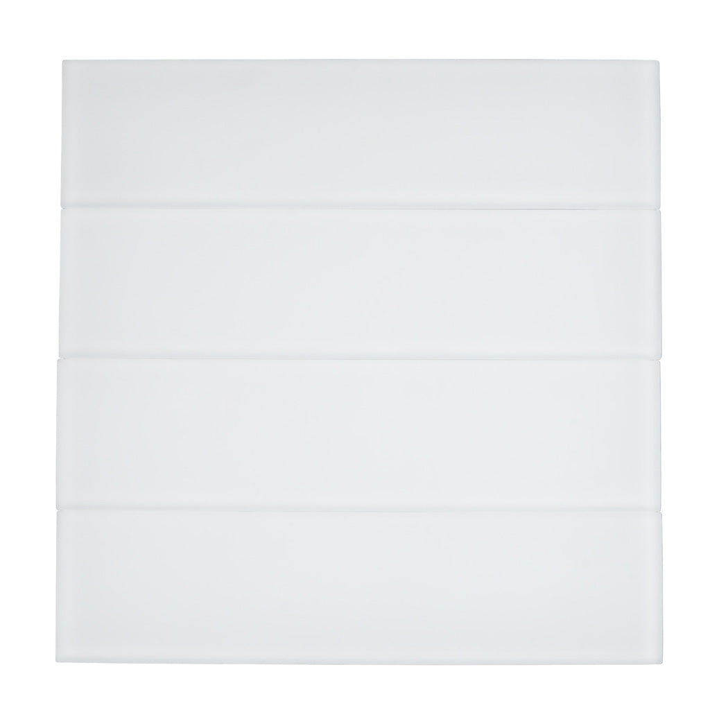 White Glass Backsplash Tiles