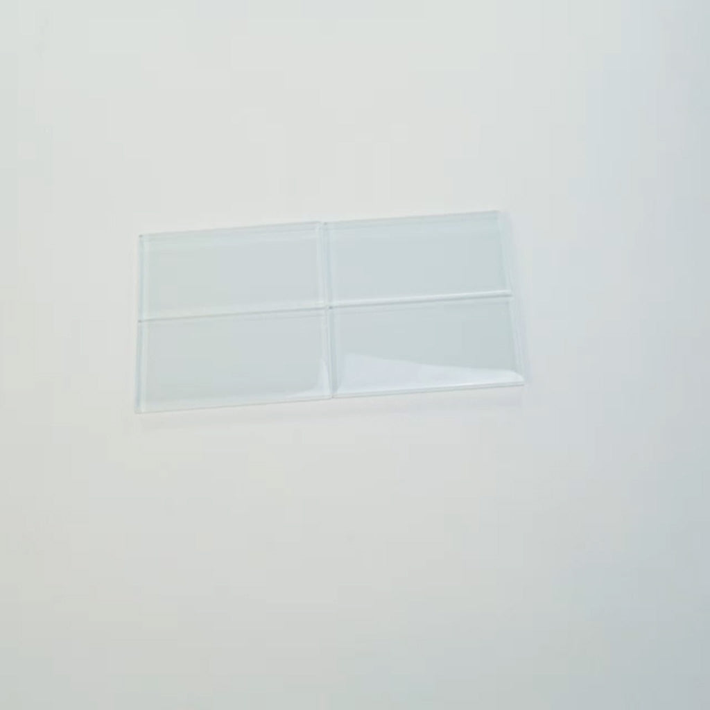 White 3x6 Glossy Subway Glass Tile (40 pack, 5 sq ft/case) - Sample