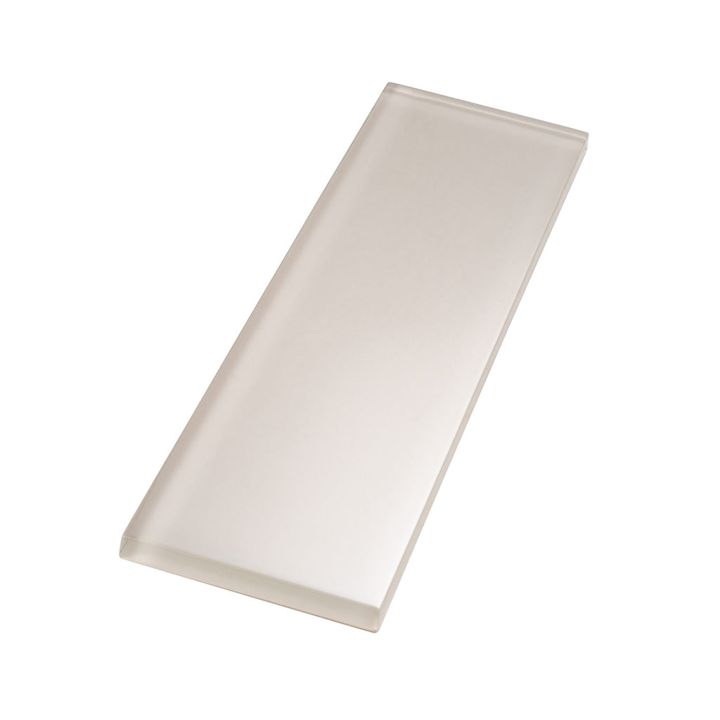Lace White 3x12 Glossy Subway Glass Tile (20 pack, 5 sq ft/case) - Sample