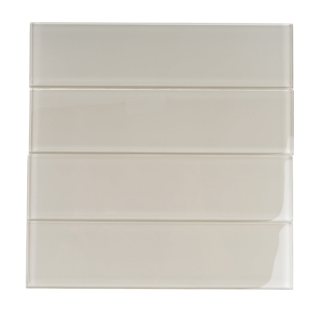 Lace White 3x12 Glossy Subway Glass Tile (20 pack, 5 sq ft/case) - Sample