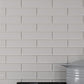 Lace White 3x12 Glossy Subway Glass Tile (20 pack, 5 sq ft/case)