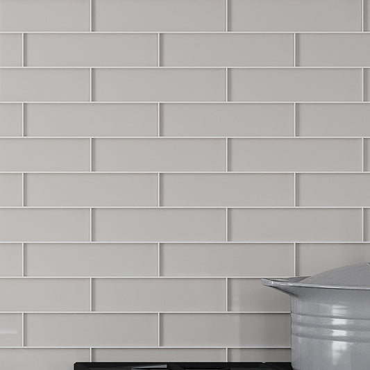 Lace White 3x12 Glossy Subway Glass Tile (20 pack, 5 sq ft/case)
