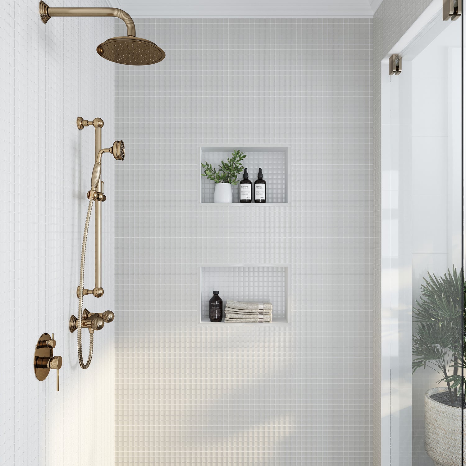 Warm Greige 12x12 Matte Square Glass Mosaic Tile (10 pack, 9.67 sq ft/case)