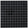 Sample - Black 12x12 Glossy Square Glass Mosaic Tile (10 pack, 9.67 sq ft/case)