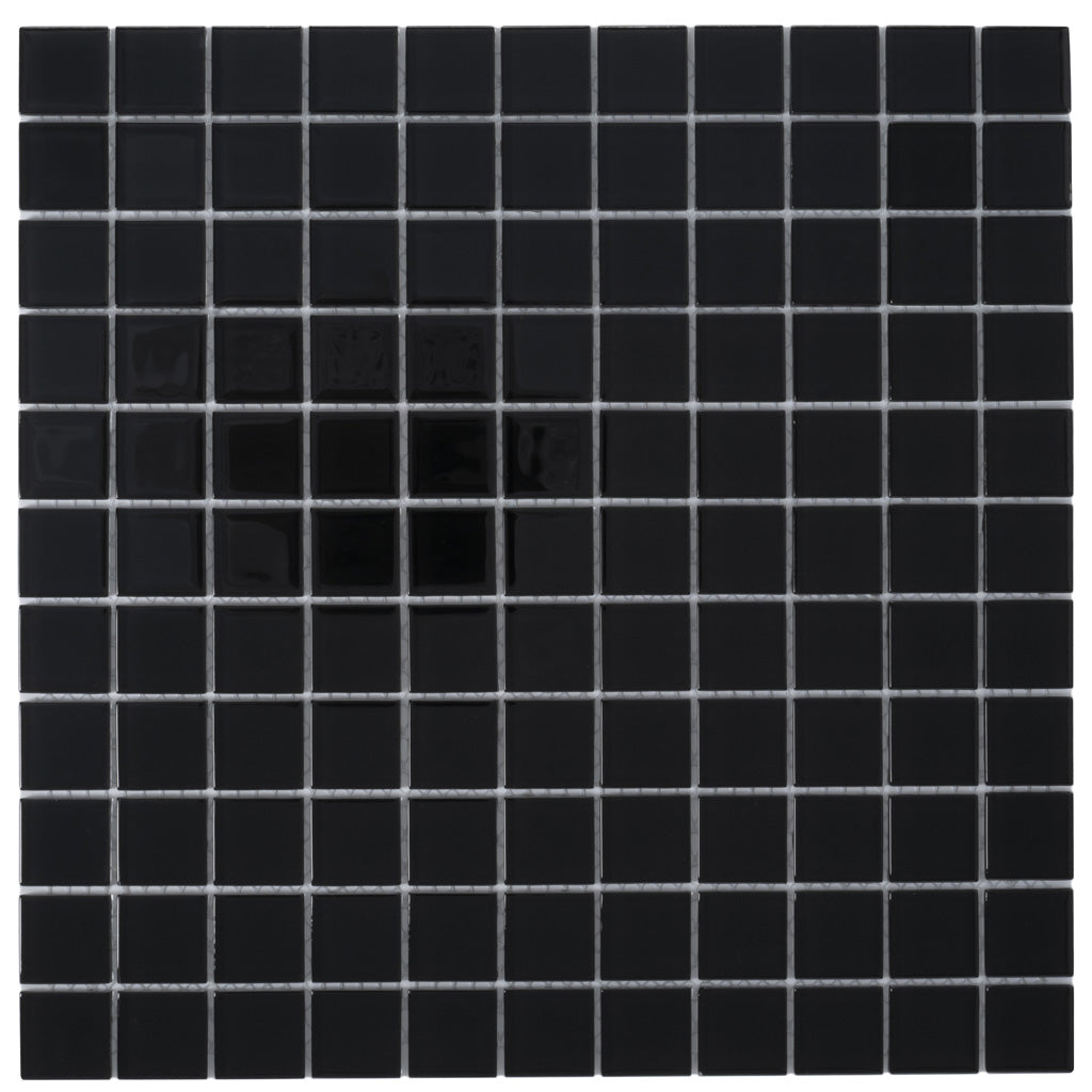 1x1 Black Mosaic Tile