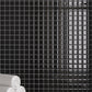 Black 12x12 Glossy Square Glass Mosaic Tile (10 pack, 9.67 sq ft/case)