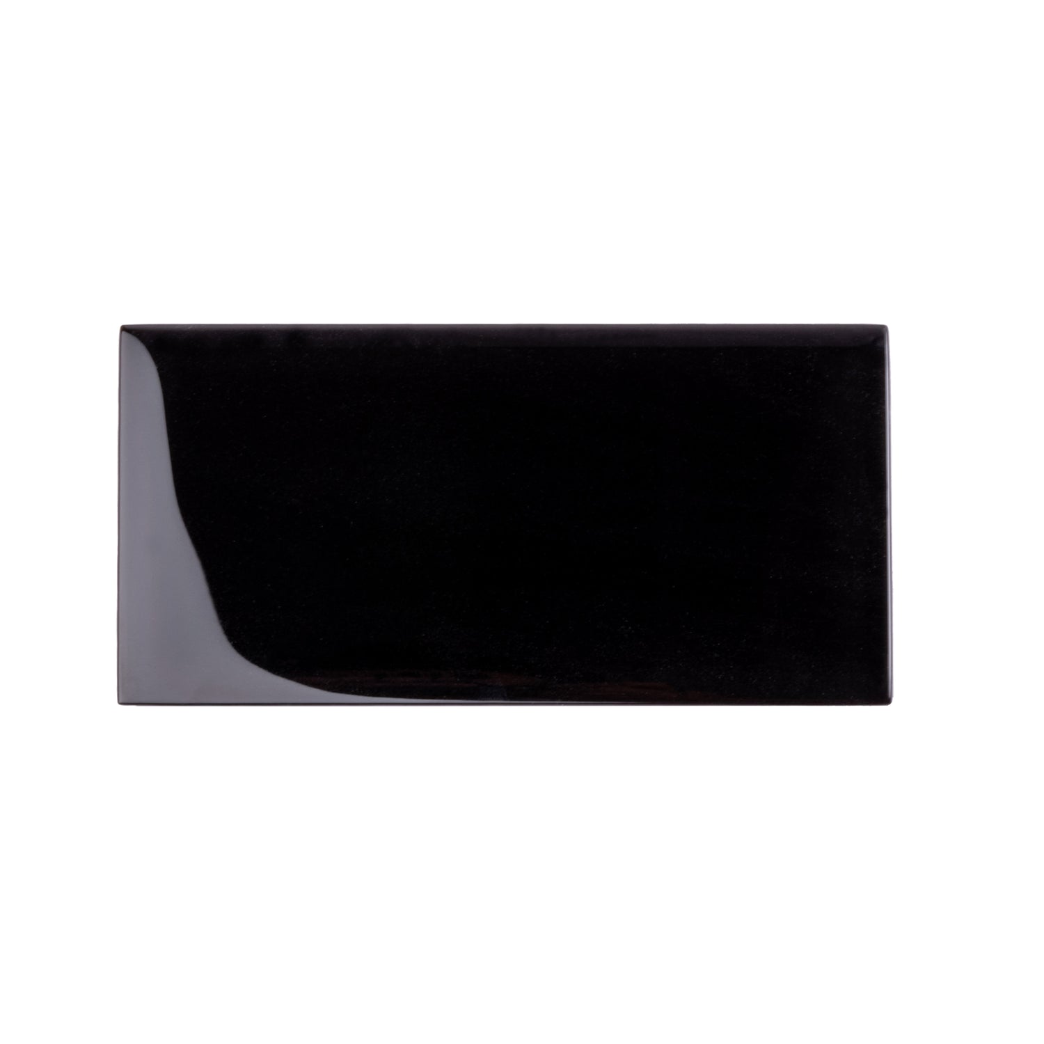 Black 3x6 Glossy Glass Subway tile (40 pack, 5 sq ft/case)