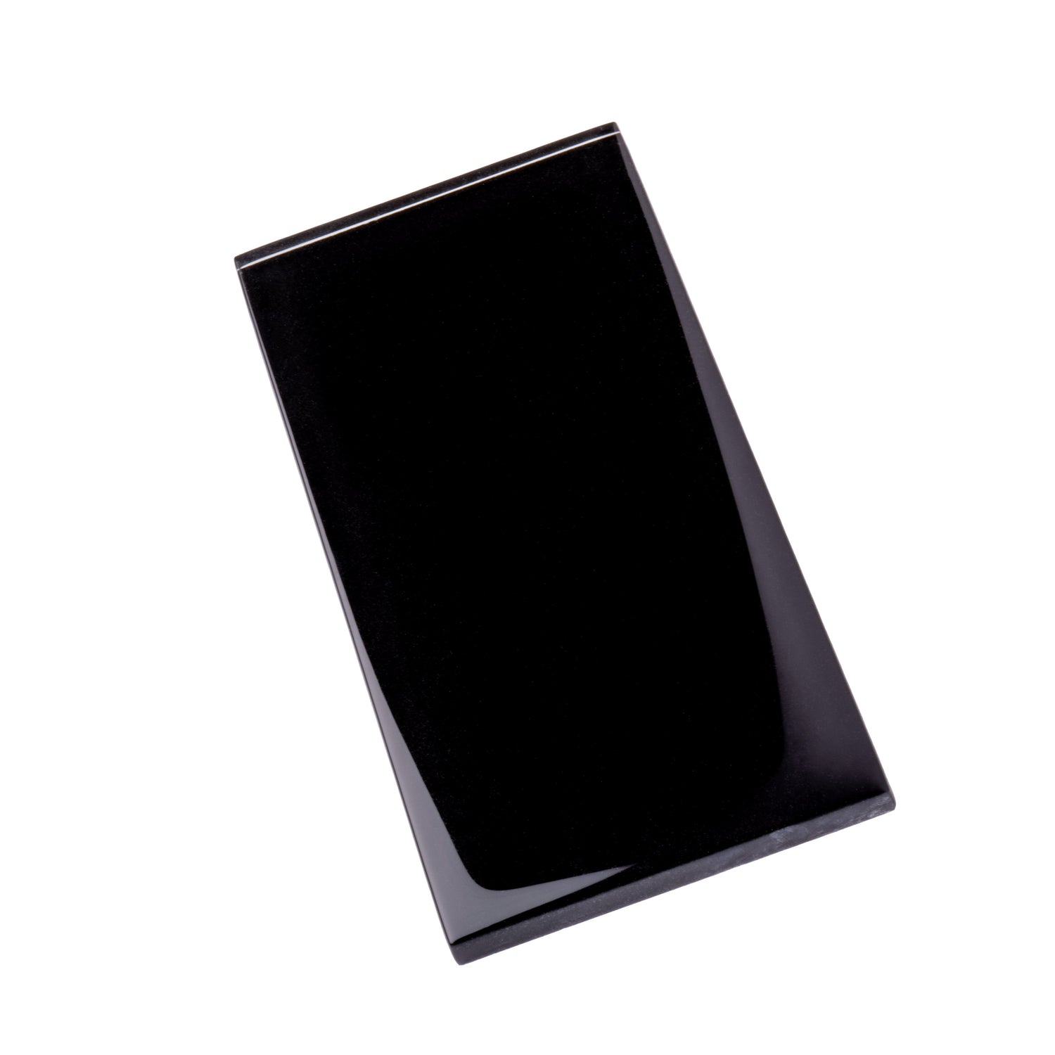 Sample - Black 3x6 Glossy Glass Subway tile (40 pack, 5 sq ft/case)