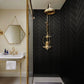 Black 4x16 Glossy Subway Glass Tile (12 pack, 5.33 sq ft/case) - Sample