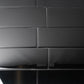 Black 4x16 Glossy Subway Glass Tile (12 pack, 5.33 sq ft/case) - Sample
