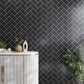 Sample - Black 3x6 Matte Glass Subway tile (40 pack, 5 sq ft/case)