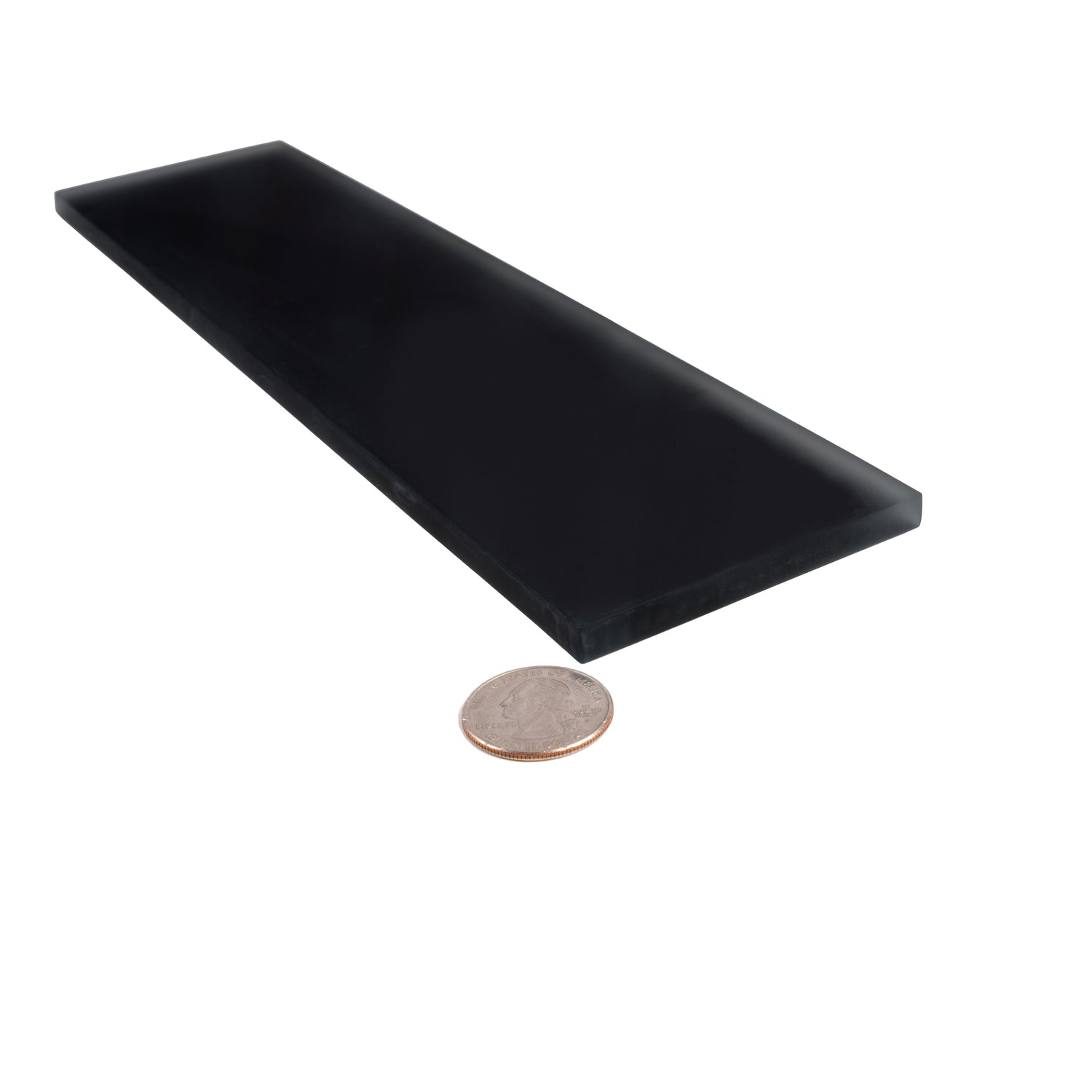 Sample - Black 3x12 Matte Glass Subway tile (20 pack, 5 sq ft/case)