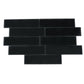 Black 3x12 Matte Glass Subway tile (20 pack, 5 sq ft/case)