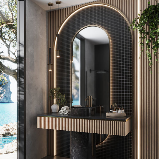 Black 12x12 Matte Square Glass Mosaic Tile (10 pack, 9.67 sq ft/case) - Sample