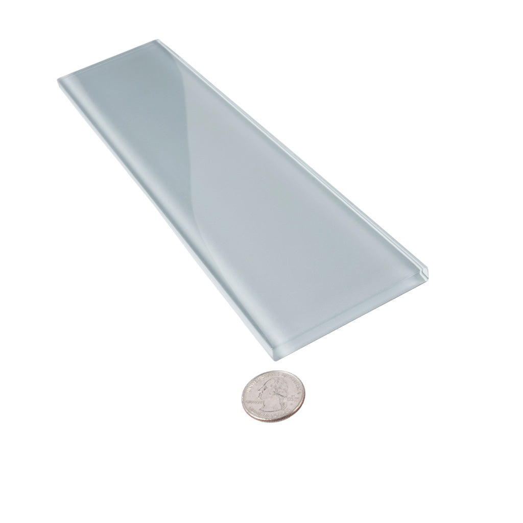 Gray 3x12 Glossy Subway Glass Tile (20 pack, 5 sq ft/case) - Sample