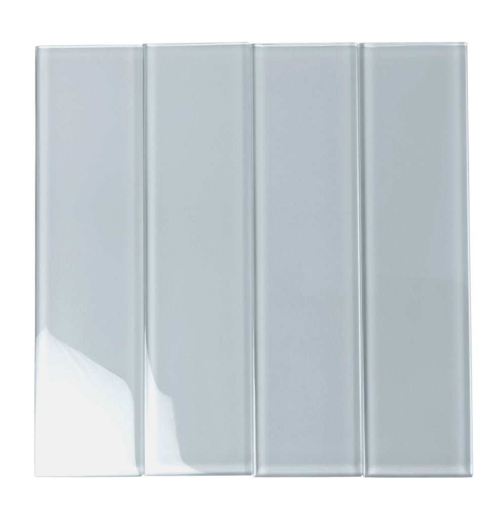 Gray 3x12 Glossy Subway Glass Tile (20 pack, 5 sq ft/case) - Sample