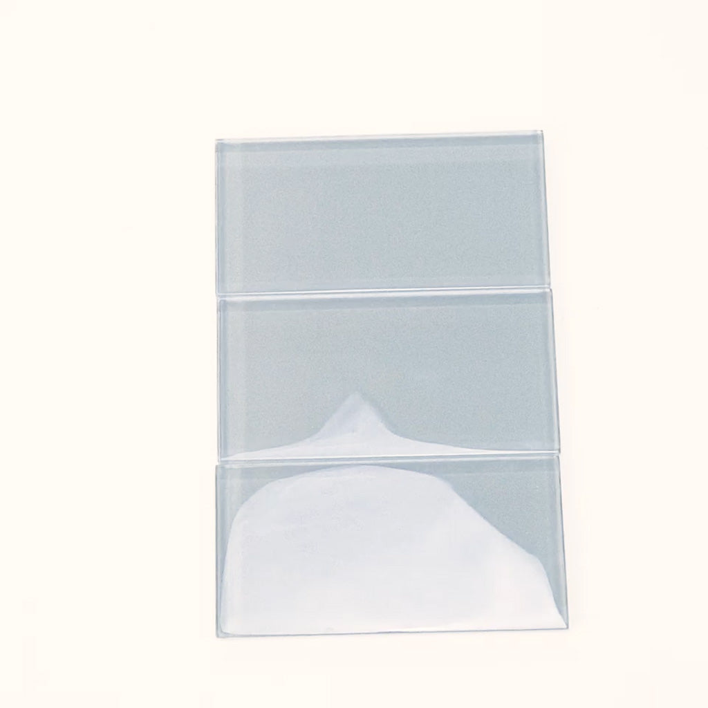 Gray 3x6 Glossy Subway Glass Tile (40 pack, 5 sq ft/case) - Sample