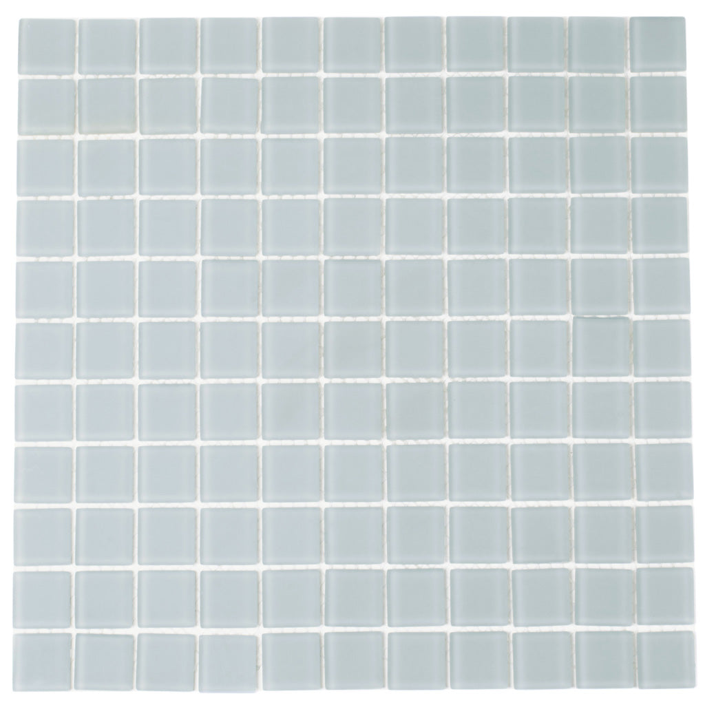 10 pack Gray 11.8 in. x 11.8 in. 1x1 Matte Finished Glass Mosaic Tile (9.67 sq ft/case) - Sample