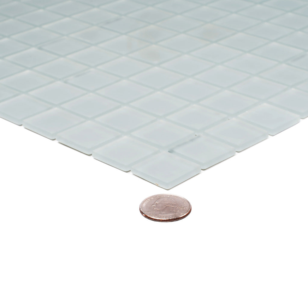 10 pack Gray 11.8 in. x 11.8 in. 1x1 Matte Finished Glass Mosaic Tile (9.67 sq ft/case) - Sample