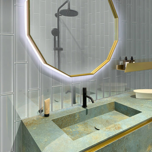 Gray 4x16 Subway Glossy Glass Tile (12 pack, 5.33 sq ft/case) - Sample