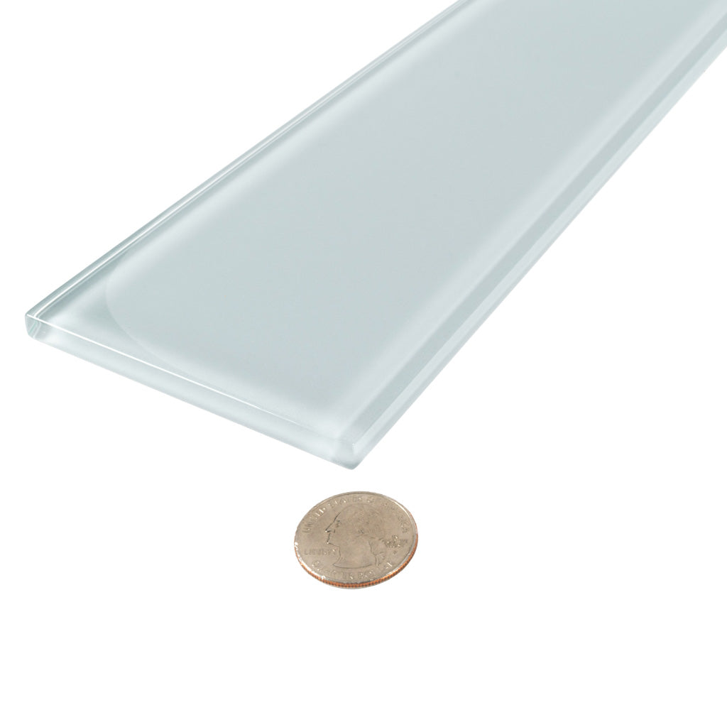 Gray 4x16 Subway Glossy Glass Tile (12 pack, 5.33 sq ft/case) - Sample
