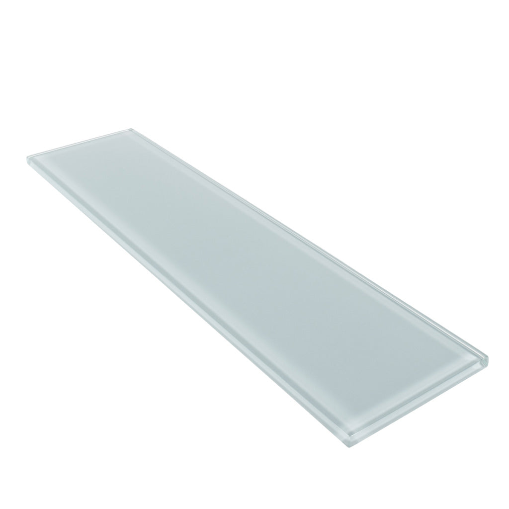 Gray 4x16 Subway Glossy Glass Tile (12 pack, 5.33 sq ft/case) - Sample