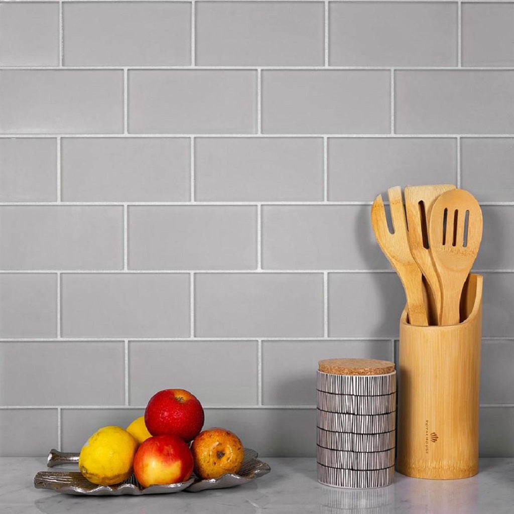 Buy Matte Finished Gray Glass Tile