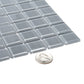 Gray 12x12 Glossy Square Glass Mosaic Tile (10 pack, 9.67 sq ft/case) - Sample