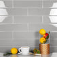 Gray 3x12 Glossy Subway Glass Tile (20 pack, 5 sq ft/case) - Sample